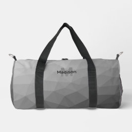 Grijze geometrische mesh monogram plunjezak