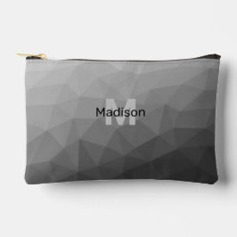 Grijze geometrische mesh patroon Monogram Etui