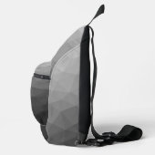 Grijze geometrische mesh patroon Monogram Sling Bag (Rechts)