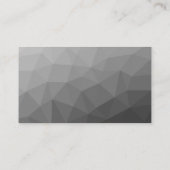 Grijze geometrische meshpatroon QR-code Monogram Visitekaartje (Achterkant)