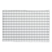 Grijze Geometrische Parelpatronen Wit Kussensloop (Achterkant)