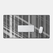 Grijze geometrische retro lijnen patroon bureaumat (Keyboard & Muis)