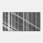 Grijze geometrische retro lijnen patroon bureaumat (Voorkant)