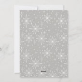 Grijze geometrische sterrand Kerstfoto Feestdagenkaart (Achterkant)