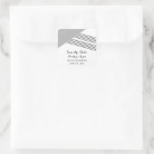 Grijze geometrische streep slaat de Stickers op de (Tas)