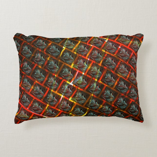 Grijze "geparkeerde ogen", grazen, vierkanten of r accent kussen (Voorkant)