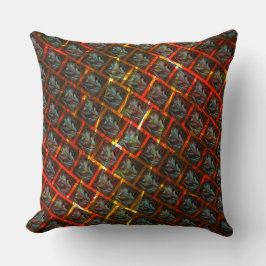 Grijze "geparkeerde ogen", grazen, vierkanten of r kussen