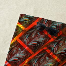 Grijze "geparkeerde ogen", grazen, vierkanten of r strandlaken