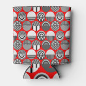 Grijze gepatterde ovalen blikjeskoeler (Voorkant)