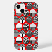 Grijze gepatterde ovalen Case-Mate iPhone case (Achterkant)