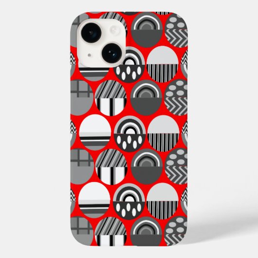 Grijze gepatterde ovalen Case-Mate iPhone case (Achterkant)