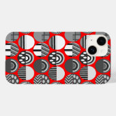 Grijze gepatterde ovalen Case-Mate iPhone case (Achterkant (horizontaal))