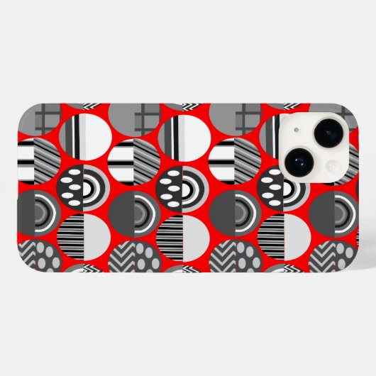 Grijze gepatterde ovalen Case-Mate iPhone case (Achterkant (horizontaal))