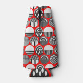 Grijze gepatterde ovalen flesjeskoeler (Achterkant)