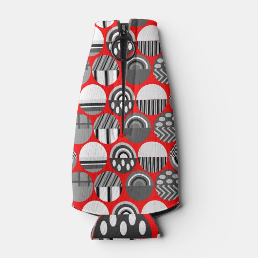 Grijze gepatterde ovalen flesjeskoeler (Achterkant)