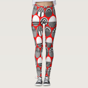 Grijze gepatterde ovalen leggings
