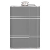 Grijze gepersonaliseerde monogrammed Initialen Dri Heupfles (Achterkant)