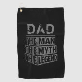 Grijze gepersonaliseerde naam het Man de mythe de  Golfhanddoek (Voorkant)