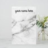 Grijze, gepersonaliseerde schrijfpapier briefpapier (Staand voorkant)