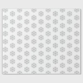 Grijze gepolijst snowflake Rustic country wrapping Cadeaupapier (Vlak)