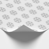 Grijze gepolijst snowflake Rustic country wrapping Cadeaupapier (Hoek)