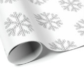 Grijze gepolijst snowflake Rustic country wrapping Cadeaupapier (Rol Hoek)