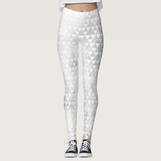 Grijze gerookte driehoeken leggings (Voorkant)