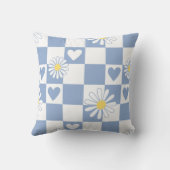 Grijze geruite babykamer kussen (Achterkant)