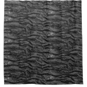 Grijze gestreept camouflagewolkengordijn douchegordijn (Voorkant)