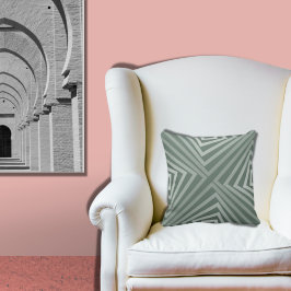 Grijze, gestreept patroon - Sierkussen