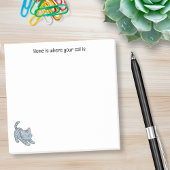 Grijze gestreepte kat met aangepaste tekst post-it® notes