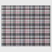 Grijze getextureerde tartan plaid cadeaupapier (Vlak)