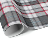 Grijze getextureerde tartan plaid cadeaupapier (Rol Hoek)