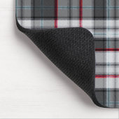 Grijze getextureerde tartan plaid muismat (Hoek)