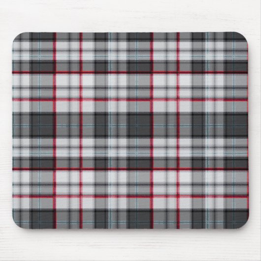 Grijze getextureerde tartan plaid muismat (Voorkant)