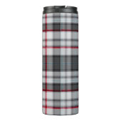 Grijze getextureerde tartan plaid thermosbeker (Achterkant)