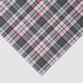 Grijze getextureerde tartan plaid tissuepapier (Detail)