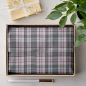 Grijze getextureerde tartan plaid tissuepapier (Geschenk)