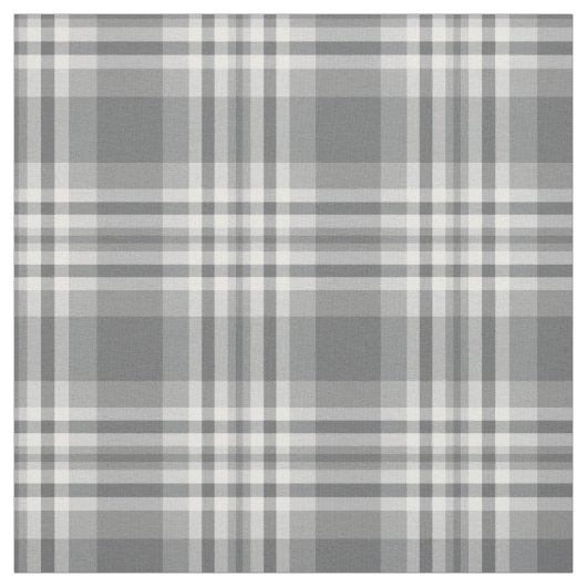 Grijze Gingham Check Tartan Patchwork Stof (Swatch)