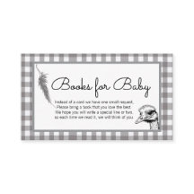 Grijze Gingham Struisvogel Boeken voor Baby