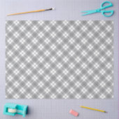 Grijze Gingham tissue papier (Craft)
