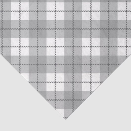 Grijze Gingham tissue papier (Detail)