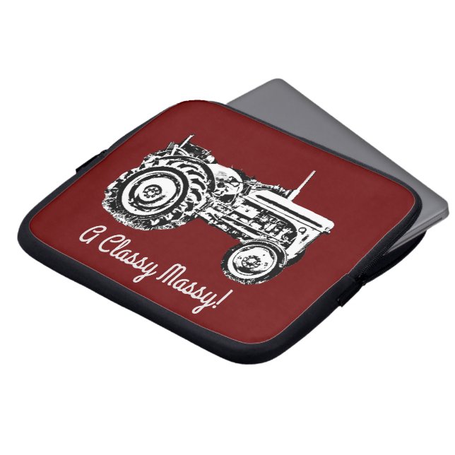  Grijze gisttrekker Laptop Sleeve (Voorkant top)