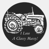 Grijze gisttrekker Ronde Sticker (Voorkant)