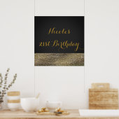 Grijze Glam Sequins Chic Poster Banner (Keuken)