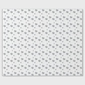 Grijze glanzende harten schattig romantisch patroo cadeaupapier (Vlak)