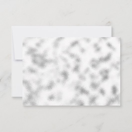 Grijze glas en bloemen RSVP kaartje (Achterkant)