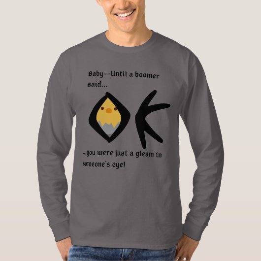 Grijze 'Gleam in Eye' T-shirt (Voorkant)