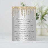 Grijze Glitter Drift Birthday Graduparty Kaart (Staand voorkant)