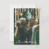 Grijze Glitter Drift Birthday Graduparty Kaart (Achterkant)